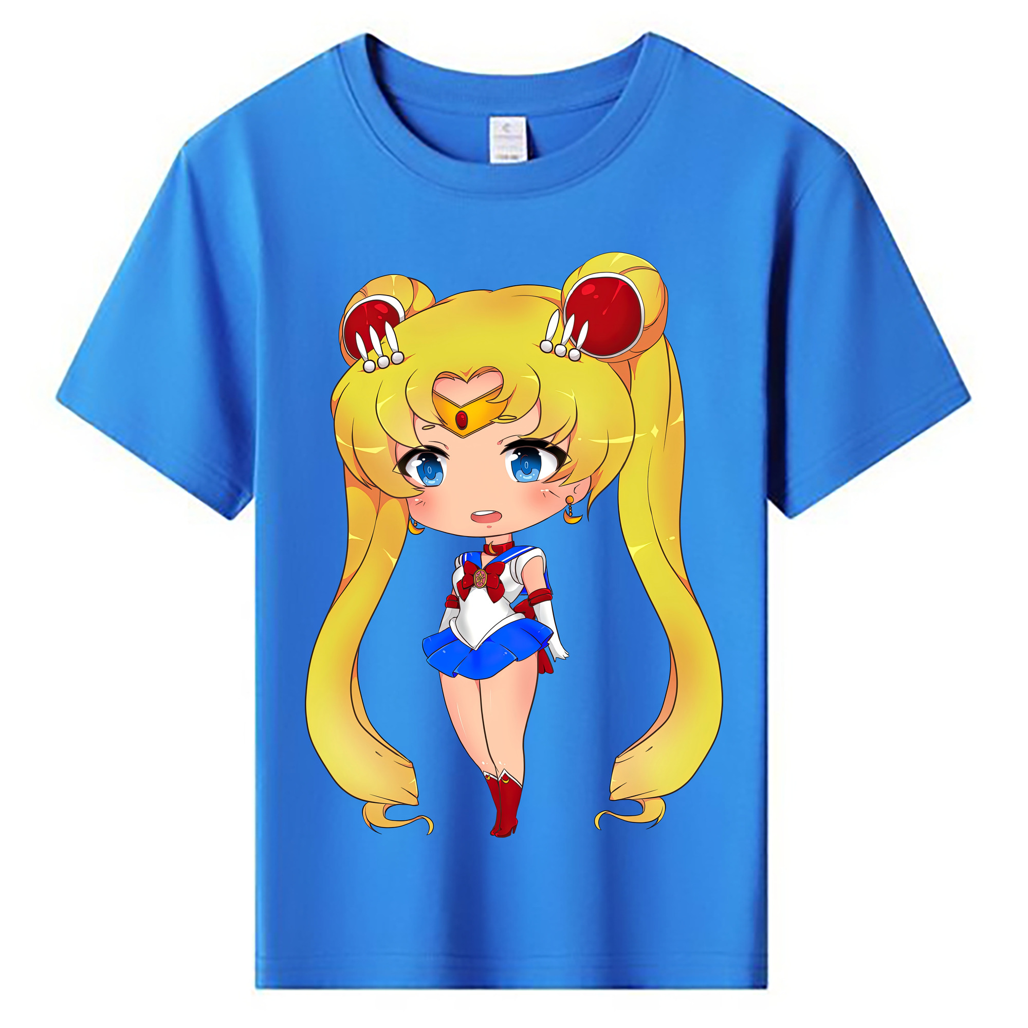 （画像用） 美少女戦士セーラームーン 月野 うさぎ つきの うさぎ Sailor Moon Tsukino Usagi 綿100％キッズTシャツ（フロントプリント）
